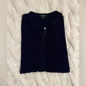 Ralph Lauren Navy Blue Blouse